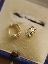 9K Solid Gold Petite Diamond Huggies - CAMELLIA Single 6 mm